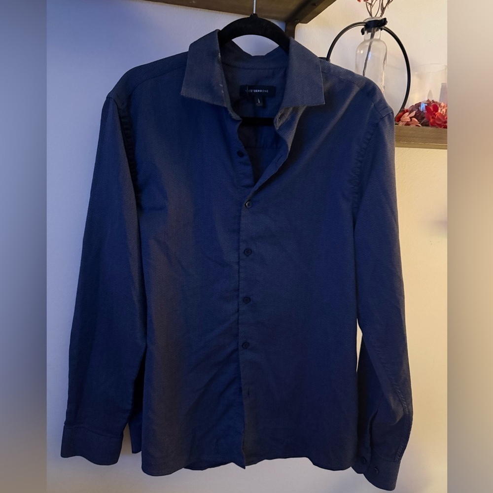 West zero one Blue Button-Up Shirt